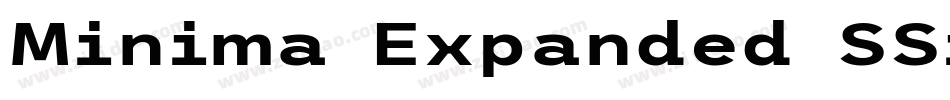 Minima Expanded SSi Bold Expanded字体转换